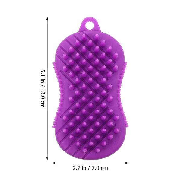 2 Pcs Silicone Bath Brush Scrubber for Body Baby Hair-washing Adults