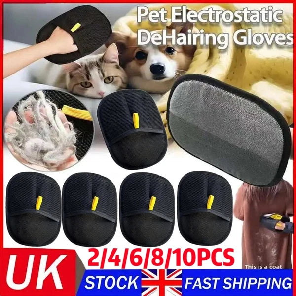 2-10PCS Cleaning Brush Magic Glove Pet Dog Cat Massage Hair Removal Bathing Comb