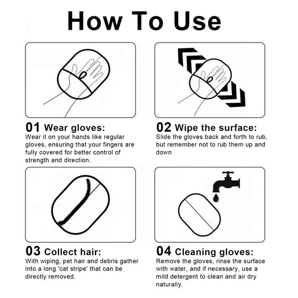 2-10PCS Cleaning Brush Magic Glove Pet Dog Cat Massage Hair Removal Bathing Comb