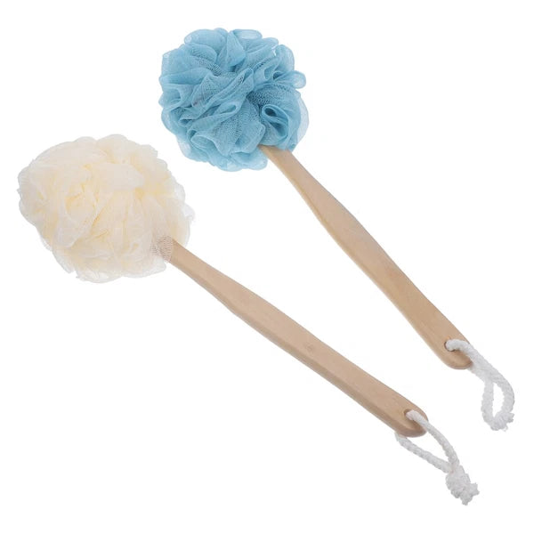 2 Pcs Man Miss Bath Brushes Shower Tools Bathtub with Long Handle Bathing
