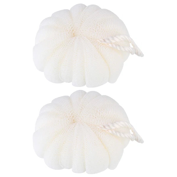 2 Pcs Petal Bath Ball Sponge Balls Shower Body Scrubber Baby Loofah Pad Pouf