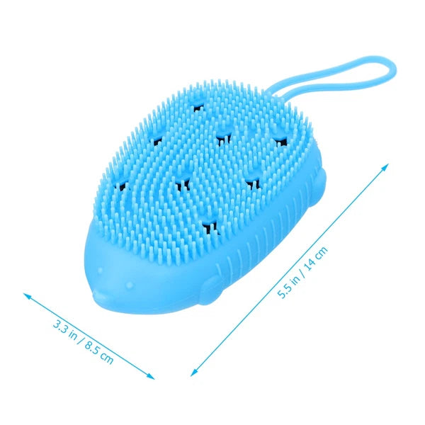 1Pc Silicone Bathing Brush Household Shower Brush Useful Body Bathing Scrubber