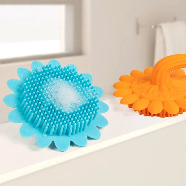 2pcs Shampoo Brush Durable Bath Brush Portable Bath Brush Back Rub Silicone