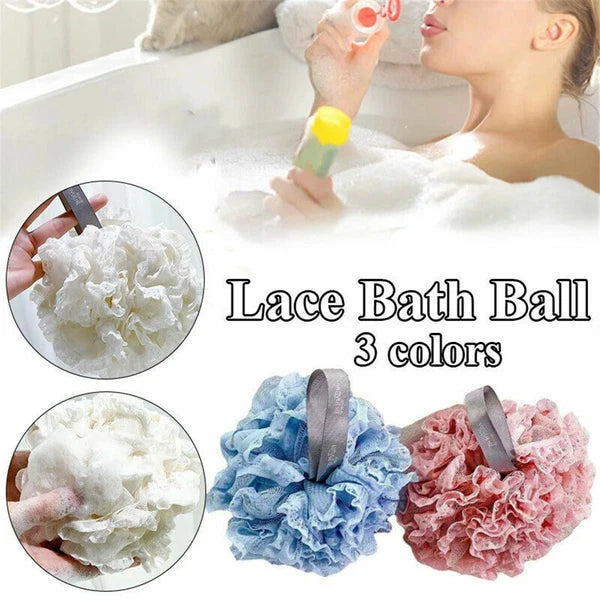Loofah Ball Mesh Sponge Scrubber Scrunchie Shower Soft Bath Body Brush Buffer AU