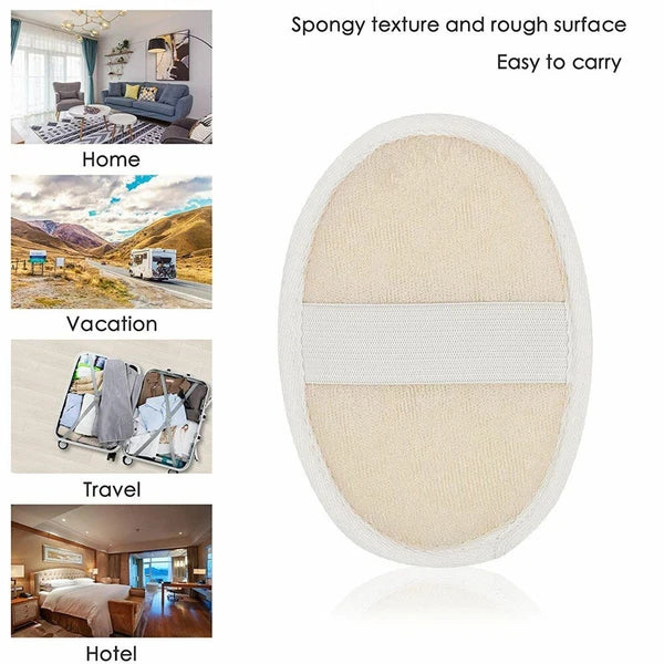 1/2/5X Biodegradable Shower Brushes Natural Loofah Exfoliating Sponge for Bath/