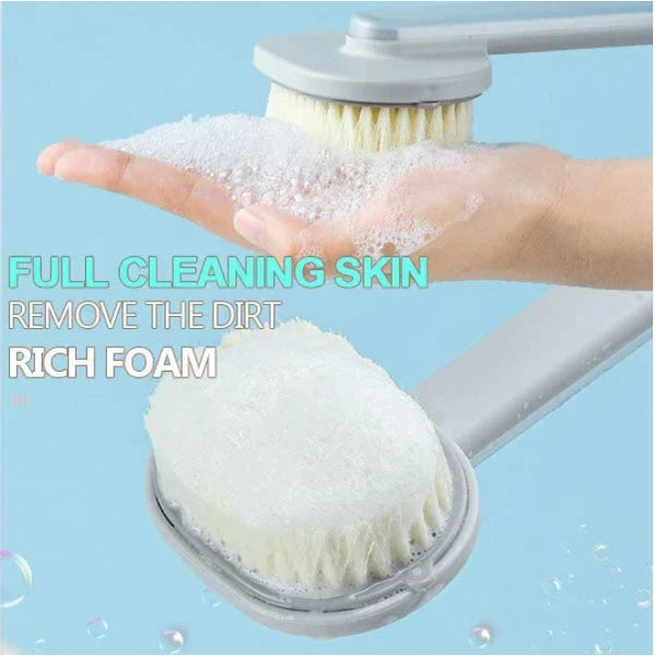 Long Handle Bath Massage Cleaning Brush with Soap Dispenser, Liquid Bath Brush