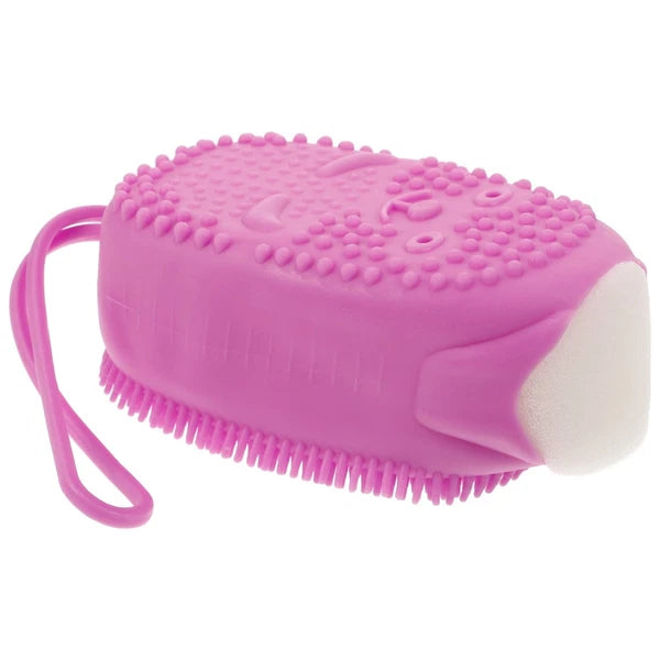 Automatically Soak Bath Scrub Silicone Bath Brush Without Soap Purple bath brush