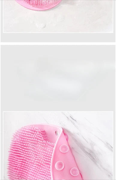 Silicone Rub Back Brush Non-slip Wash Foot Pad  with Sucker Massage Shower Mat
