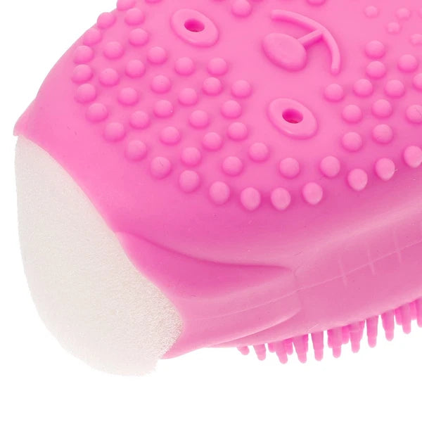 Automatically Soak Bath Scrub Silicone Bath Brush Without Soap Purple bath brush