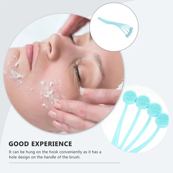 2 Pack Exfoliating Bath Brush Back Scrubber for Shower Miss Long Handle