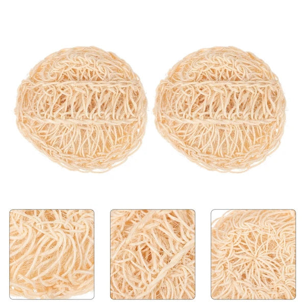 2 Pcs Sisal Bath Brush Shower Accessories Body Scrubber