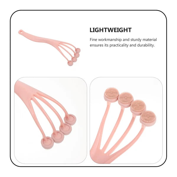 3 Pack Exfoliating Bath Brush Body Shower Scrubber Long Handle for