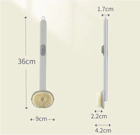 Long Handle Bath Massage Cleaning Brush with Soap Dispenser, Liquid Bath Brush