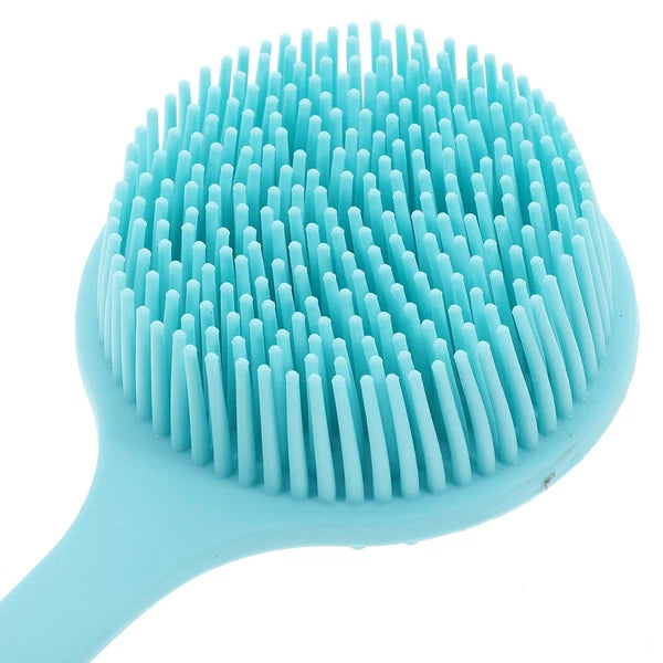 Long Handle Bath Brush Silicone Exfoliator Body Scrubber for Clesning