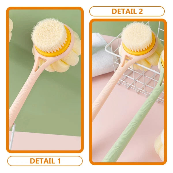 Bath Brush Back Cleaning Scrubber Shower Body Men Exfoliating with Handles