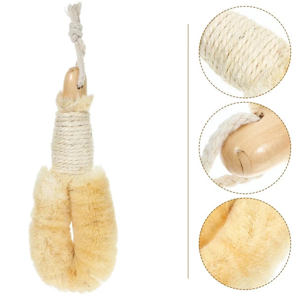 Sisal Shower Brush Body Exfoliator Scrubber Exfoliating Back Bath