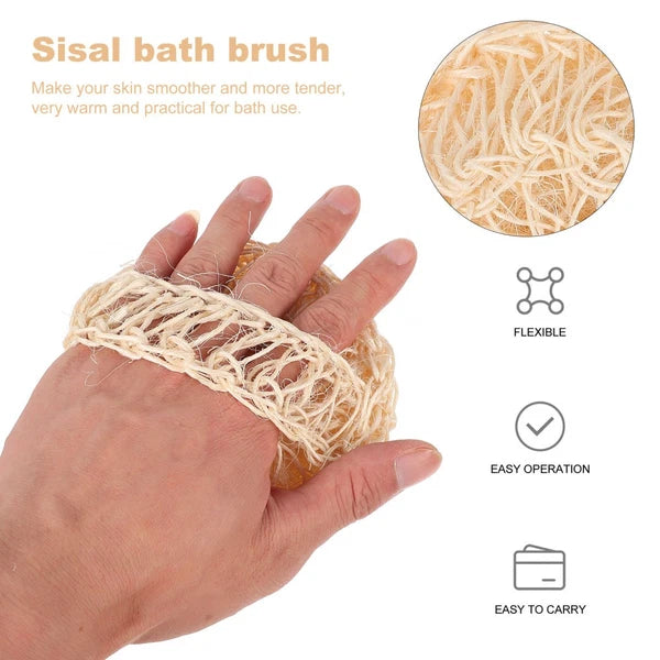 2 Pcs Sisal Bath Brush Mother Shower Puff Body Scrub Women Balls
