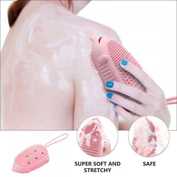 Bath Brush Silicone Body Scrubber Shower Baby Bathroom for Bathing