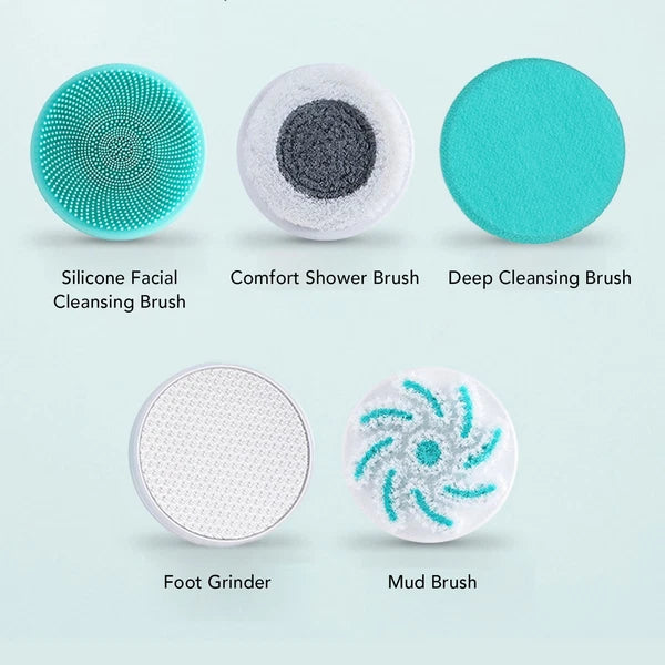 Electric Body Brush Multifunctional Long Handle Shower Brush Water Resistant