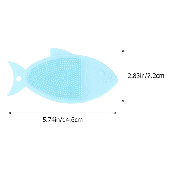 Fish-shaped Bath Brush Child Baby Cleansing Shower Scrubber for Body Silicone