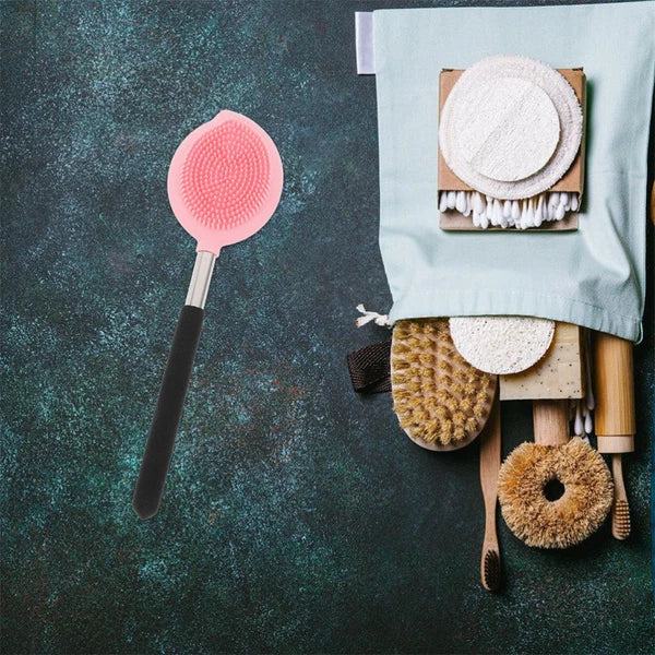 2 Pcs Bath Brush Child Body Bathing Tool Ergonomic Silicone Scrubber