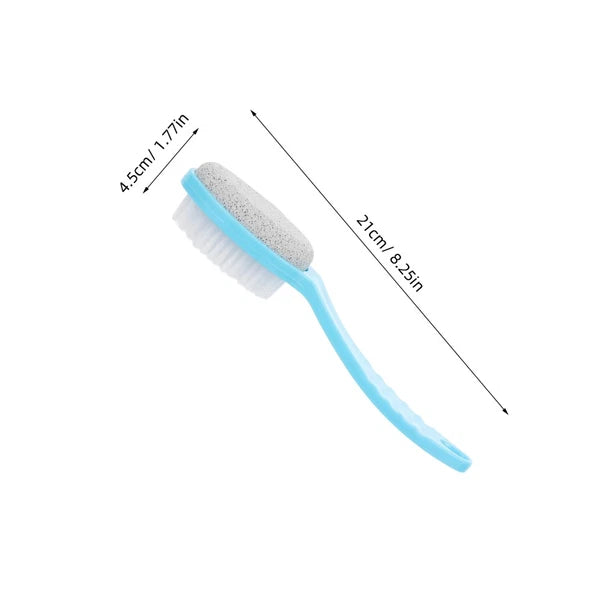 Foot Brush with Plastic Handle (Random Color) Bristle foot brush