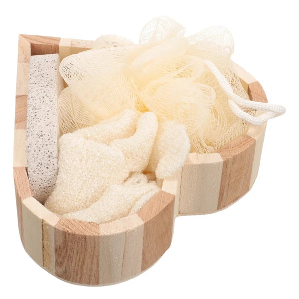 Heart-shaped Bath Brush Skin Scrubber Exfoliator Back for Shower