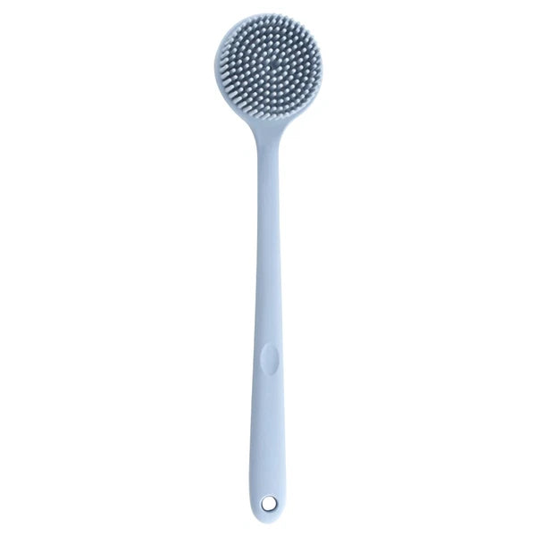 1pc Long Handle Shower Brush Silicone Body Brush Bath Brush Back Skin Scrubber