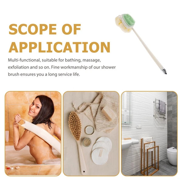Household Shower Brush Back Scrubber Bath Long Handle Brush for Skin