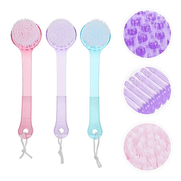 3 Pcs Bath Brush Multi-functional Exfoliating Bathroom Scrubbing