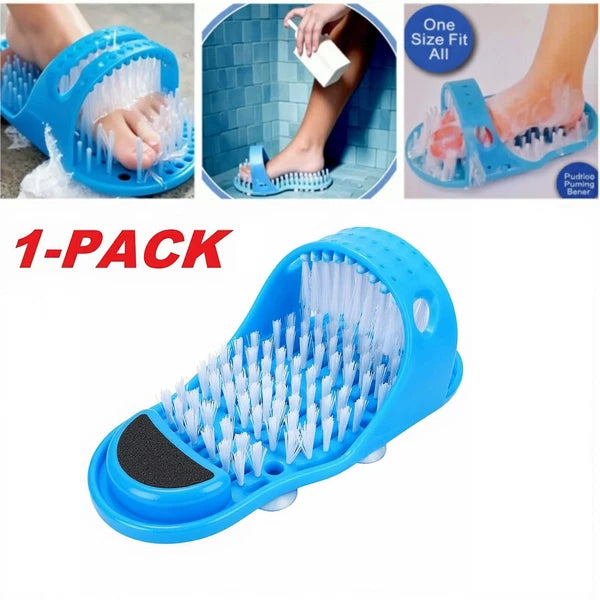 Bath Shower Spa Easy Cleaner Scrub Foot Scrubber Brush Slipper Feet Massage Wash