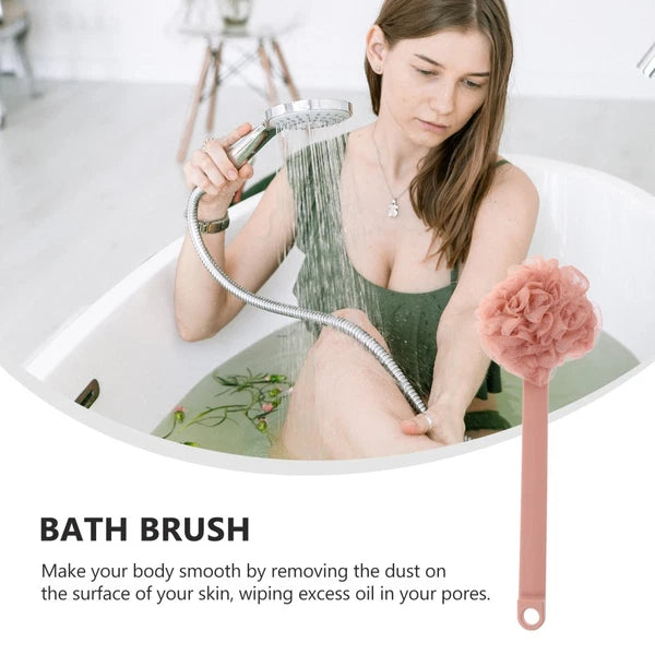2pcs Long Handle Bath Brush Bristle Bathing Brush Household Bathing Accessories