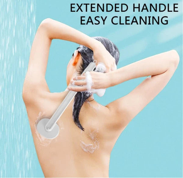 Long Handle Bath Massage Cleaning Brush with Soap Dispenser, Liquid Bath Brush