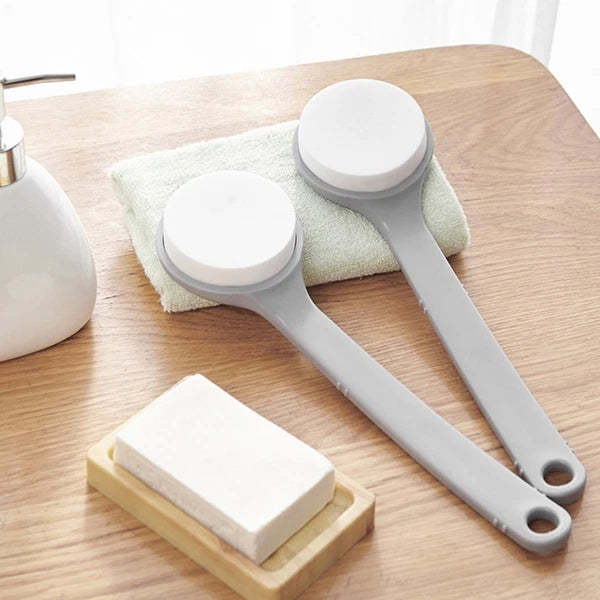1Pc Sponge Bath Brush with Long Handle Durable Shower Brush Creative Bathing