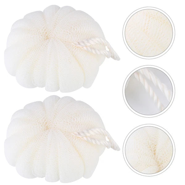 2 Pcs Petal Bath Ball Sponge Balls Shower Body Scrubber Baby Loofah Pad Pouf