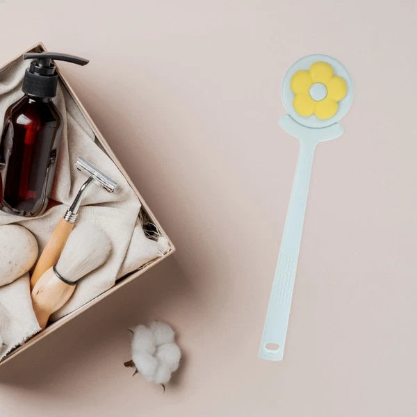 Flower Bath Brush Back Scrubber for Shower Exfoliating Body with Handle