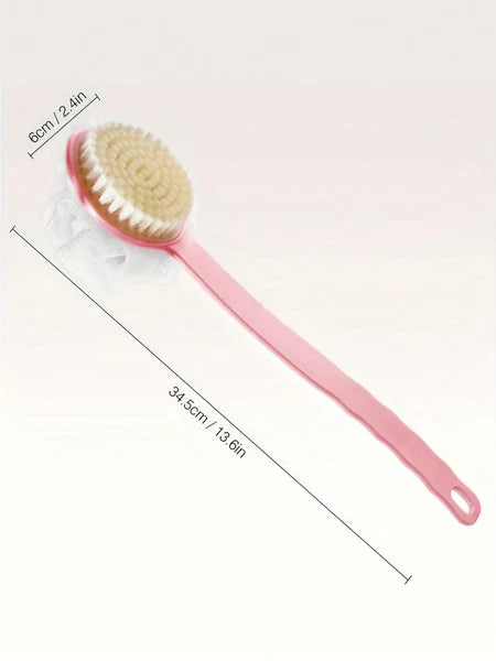 Long Handle Shower Bath Body Brush With Soft Bristles Back Massage Scrubber