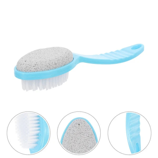 Foot Brush with Plastic Handle (Random Color) Bristle foot brush