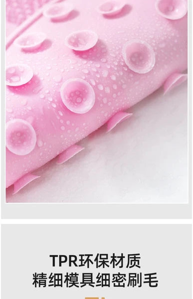 Silicone Rub Back Brush Non-slip Wash Foot Pad  with Sucker Massage Shower Mat