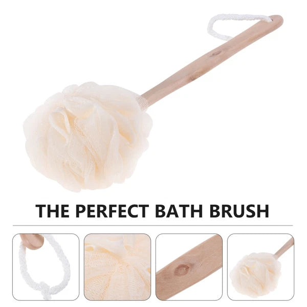 Long Handled Loofah Bath Sponge Brush Exfoliating Shower Scrubber for Adults