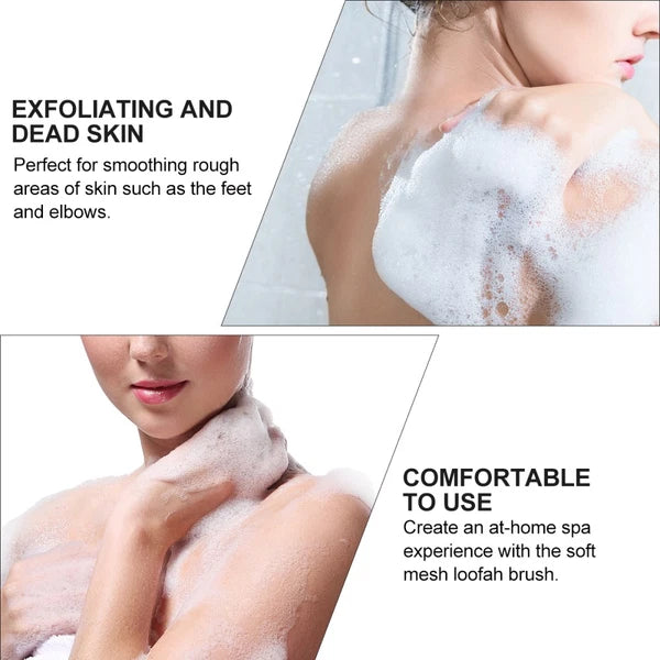 Long Handled Loofah Bath Sponge Brush Exfoliating Shower Scrubber for Adults