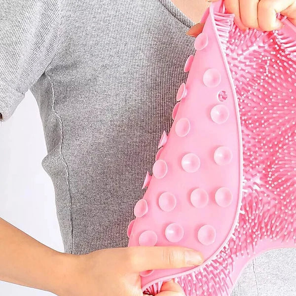 Silicone Rub Back Brush Non-slip Wash Foot Pad  with Sucker Massage Shower Mat