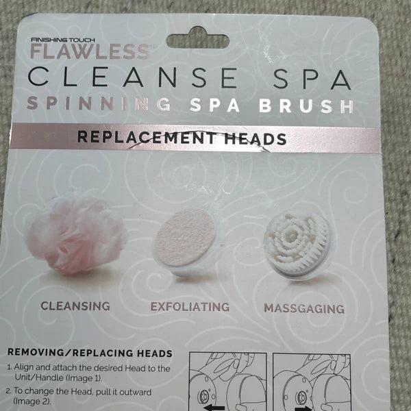 Finishing Touch Flawless SPINNING SPA BRUSH  Replacement Heads 3 - Pack