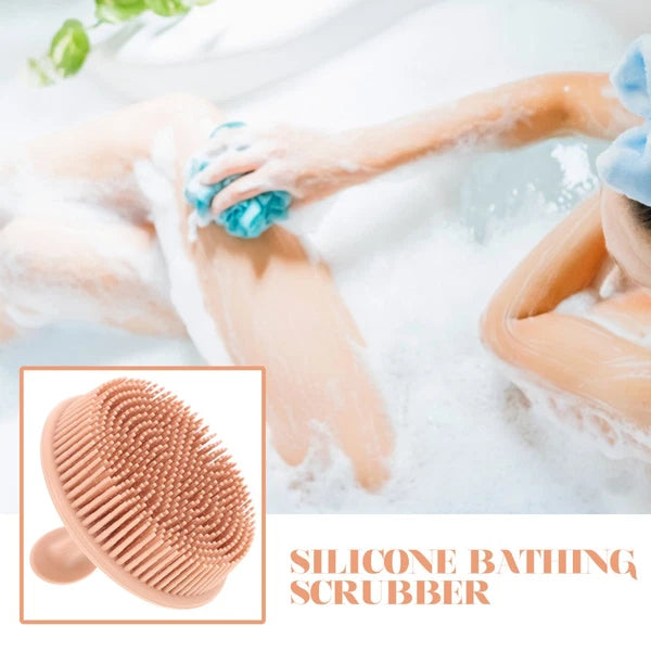 Bath Brush Exfoliating for Body Travel Soft Silicone Scrubber Shower