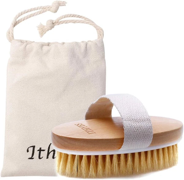 Dry Brushing Body Brush Exfoliating Brush Natural Bristle Bath Brush for Remove