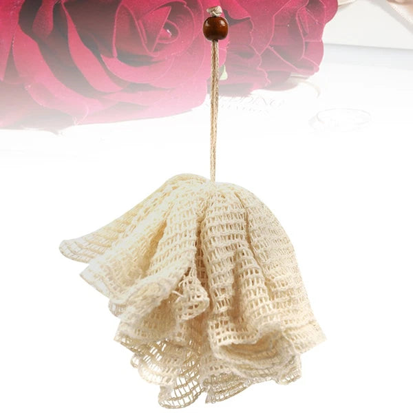 Bath Flower Towel Brush Exfoliating Body Scrubber Mesh Ball Shower