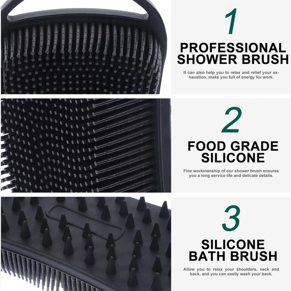 Bath Brush Travel Exfoliating Shower Brushes Silicone Body Scrubber