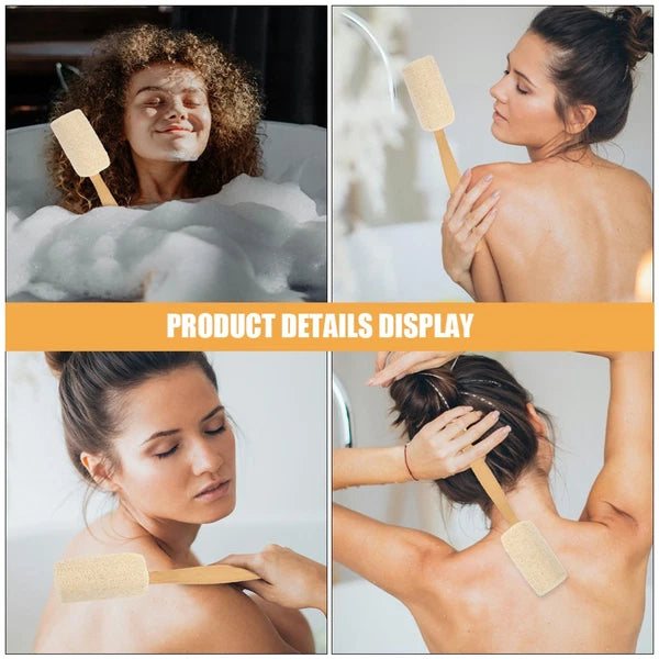 2 Pcs Loofah Shower Brush Body Cleaning Sponge Bath Back Scrubber
