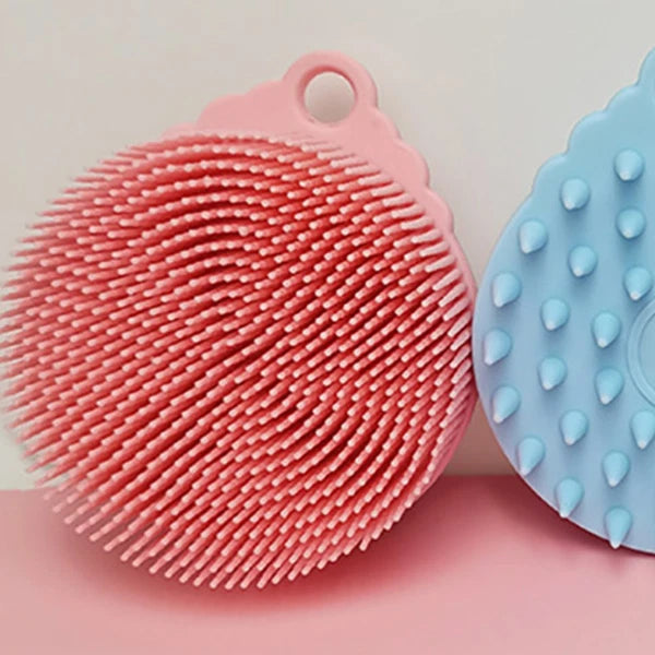 Bath Brush Child Baby Silicone Body Shower Brushes Cleansing Hair Scrubber