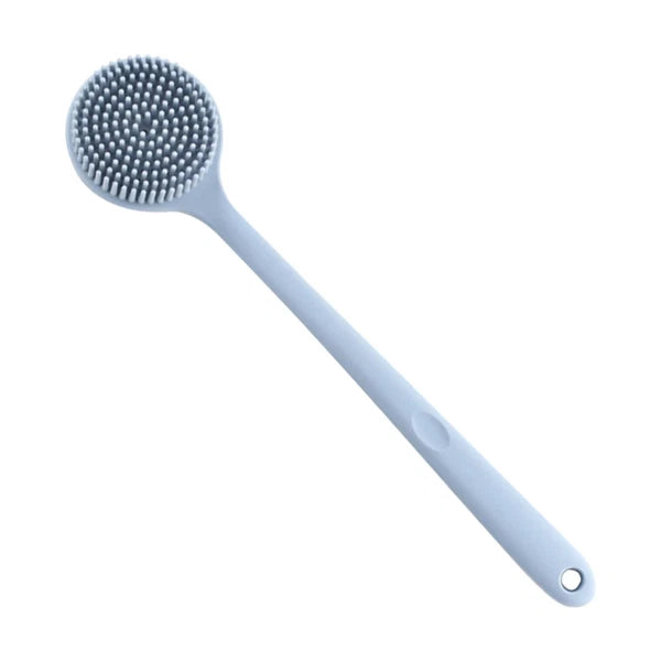 1pc Long Handle Shower Brush Silicone Body Brush Bath Brush Back Skin Scrubber